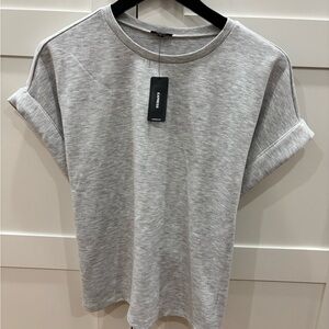 Crew neck tie front tee